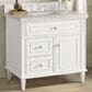 James Martin Vanities Lorelai 36" Single Vanity in Bright White with 3 cm Eternal Jasmine Pearl Quartz Top, , large