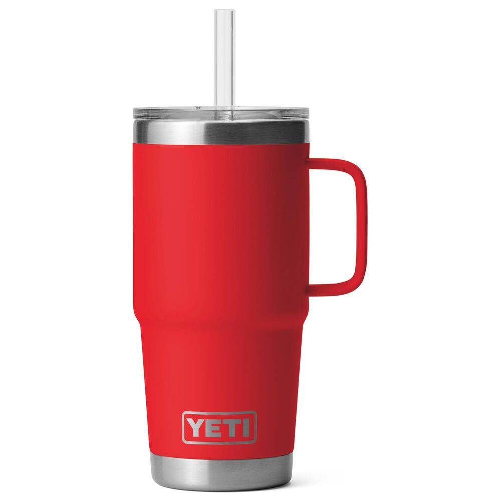 YETI Rambler 25 Oz Straw Mug with Straw Lid in Rescue Red, , large