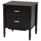Baxton Studio Marisela 2-Drawer Nightstand in Black, , large
