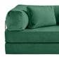 Jaxx Unsofa Stationary Loveseat in Peacock Green Velvet, , large