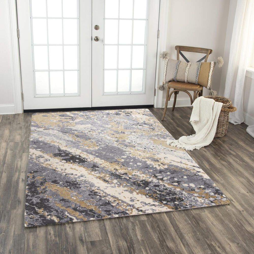 RIZZY Bolero Gray and Multicolor 12' x 15' Area Rug, , large