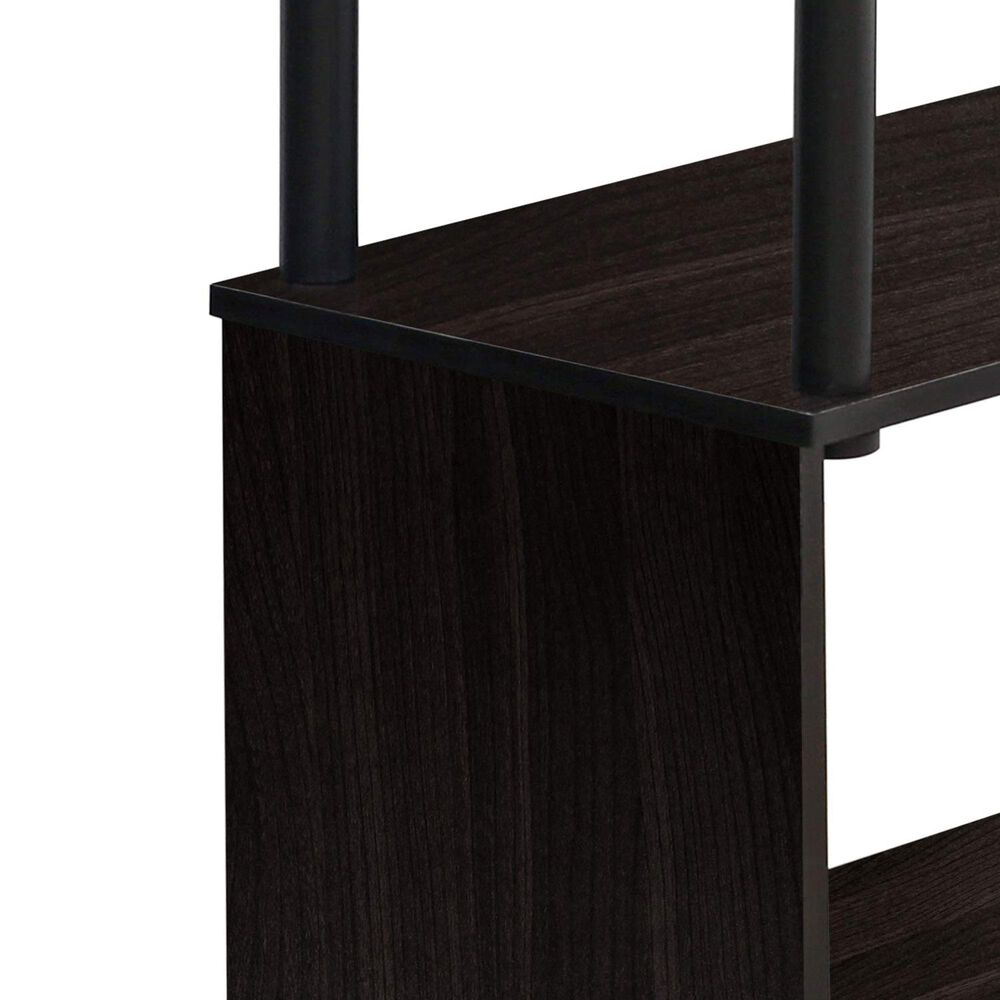 HOMLUX Flexi 4-Tier Rack Bookshelf in Espresso, , large