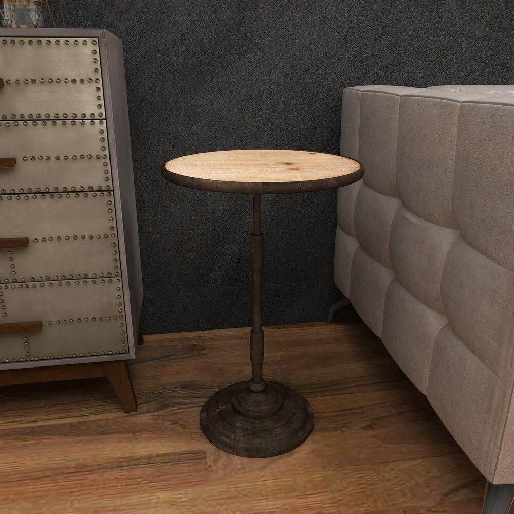 Maple and Jade 25&quot; Accent Table in Dark Brown and Light Brown, , large