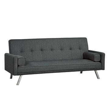 Furniture of America Reno Futon Sofa Bed in Dark Gray, , large