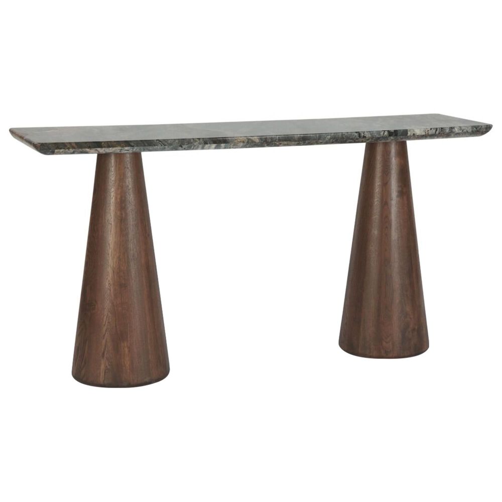 HOME TRENDS & DESIGN Vista Console Table in Lava and Dark Oak, , large