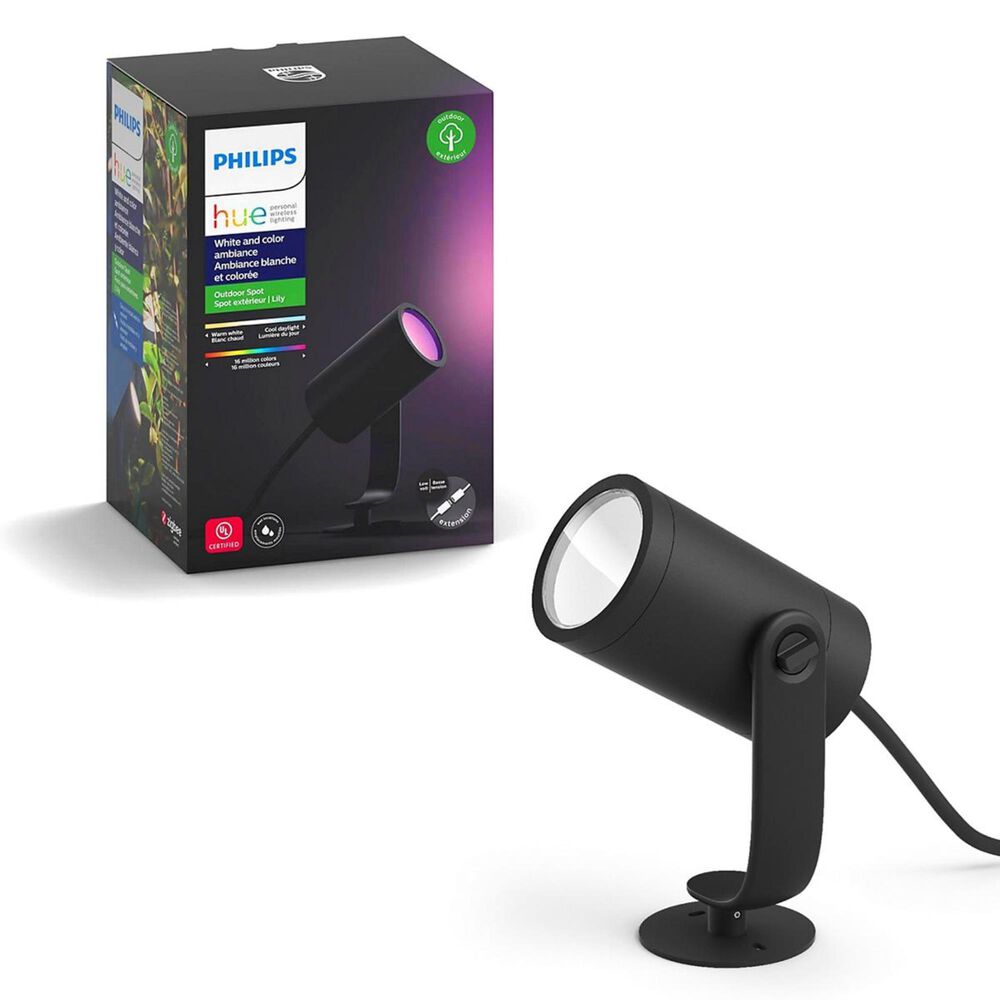 Philips Hue Lily Spotlight Extension Kit in Black, , large