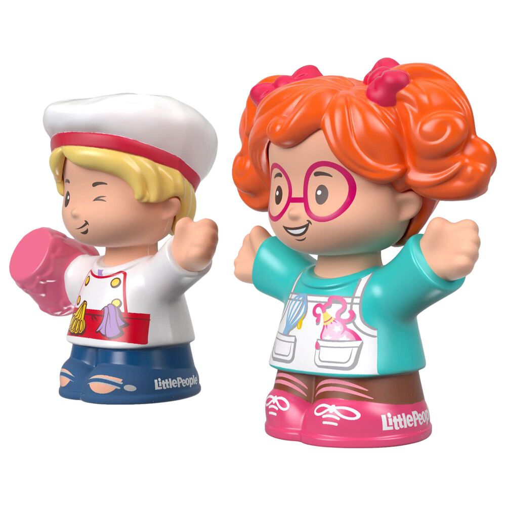 Little People Little People Pastry Chef Tia and Sofie Figure in Green, White and Pink, , large