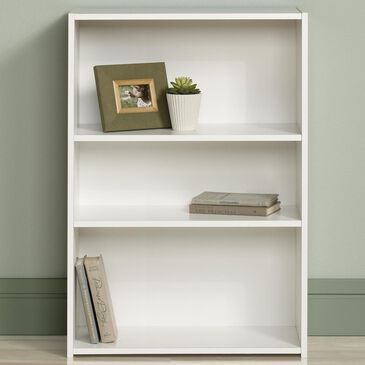 Sauder Beginnings 3-Shelf Bookcase in Soft White, , large