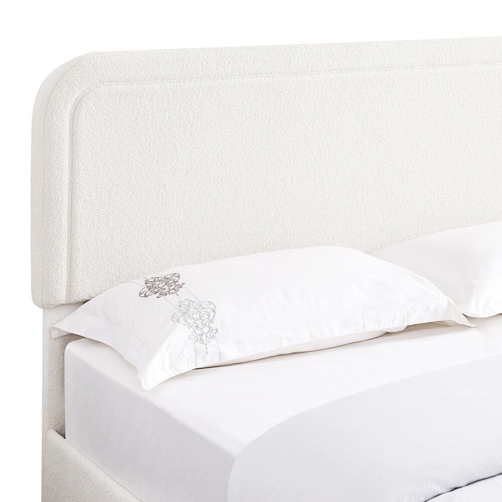 Hearth and Haven Liv Queen Storage Platform Bed in Ivory, , large