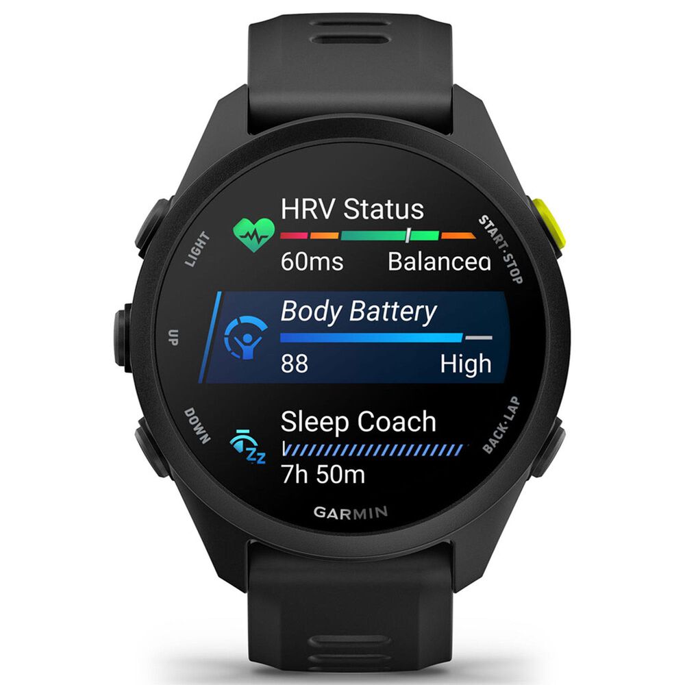 Garmin Forerunner 70 Smartwatch 42mm with Silicone Band in Black, , large