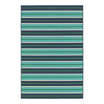 Oriental Weavers Meridian 9652F 7"10" Round Blue Area Rug, , large