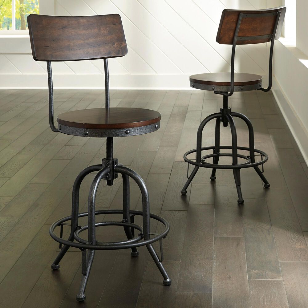 Signature Design by Ashley Odium Swivel Barstool in Birch (Set of 2), , large
