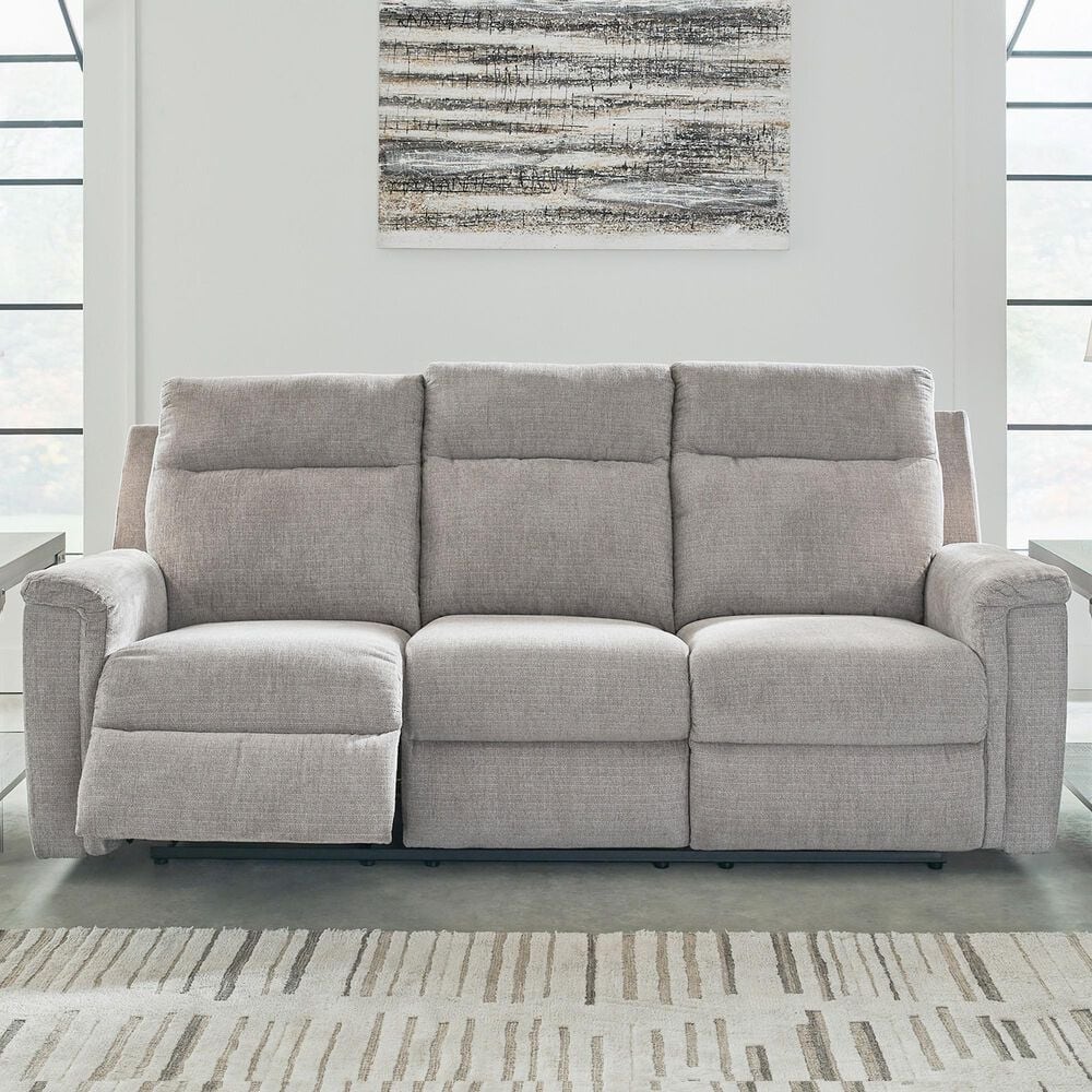 Ashley Barnsana Power Reclining Sofa in Ash, , large