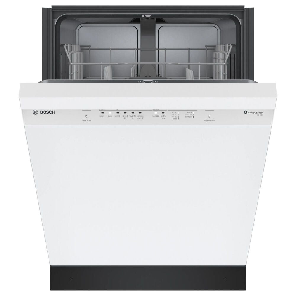 Bosch 100 Series 24&quot; Built-In Smart Dishwasher with 8 Wash Cycles in White, , large