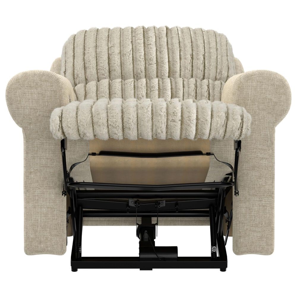 Catnapper Foxy Power Lay Flat Recliner with Zero Gravity in Porcelain, , large