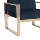 Safavieh Vasco Accent Chair in Navy Velvet, , large
