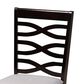 Baxton Studio Lanier Side Chair with Grey Cushion in Espresso Brown (Set of 2), , large