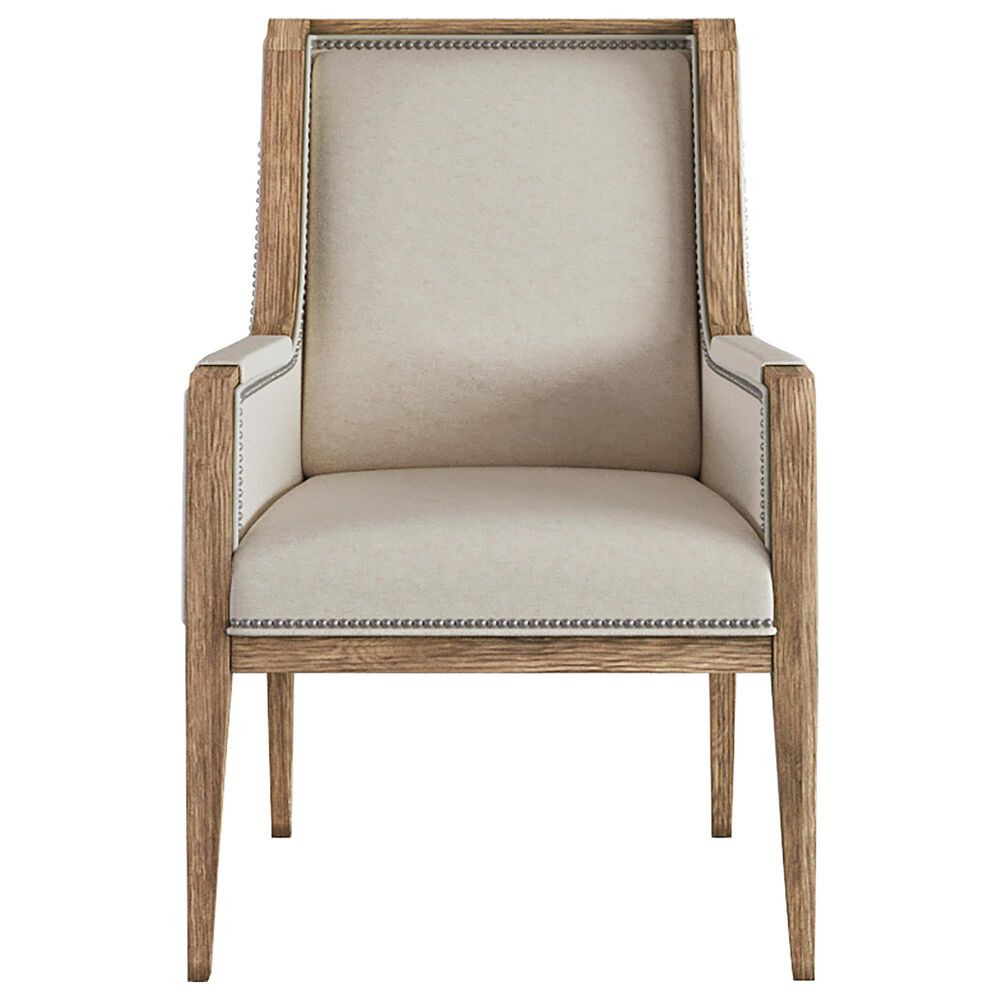 Vantage Passage Host Upholstered Arm Chair in Light Oak, , large