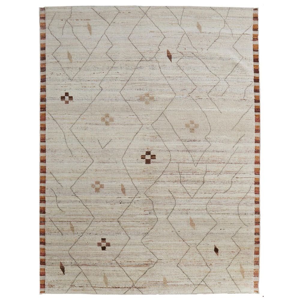 Feizy Kasbah 9"6" x 13"6" Ivory, Tan and Orange Area Rug, , large