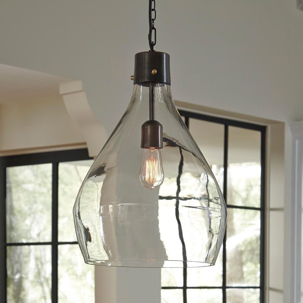 Ashley Avalbane Glass Pendant Light in Dark Gray, , large