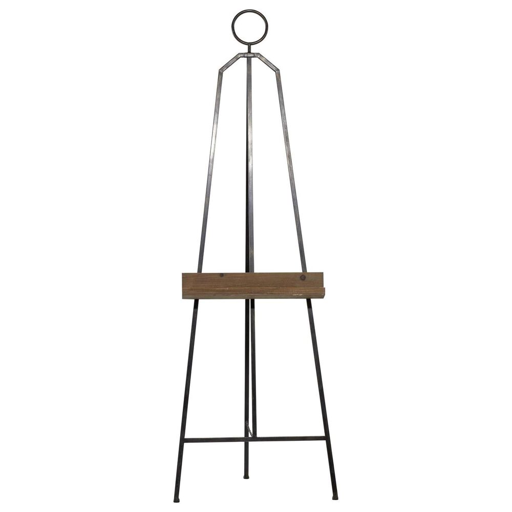Maple and Jade Extra Large Adjustable Display Easel with Wood Tray in Matte Black and Dark Brown, , large