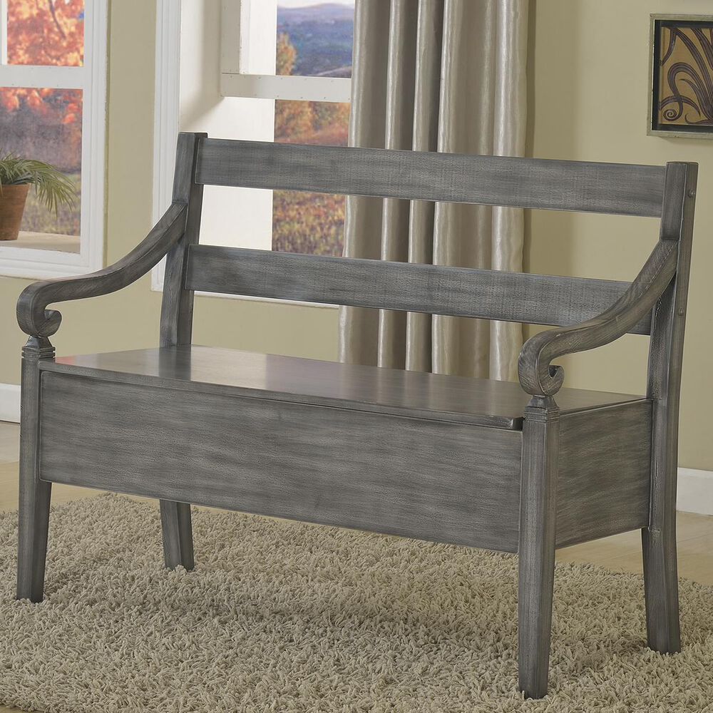 Claremont Kennedy Storage Bench in Gray, , large