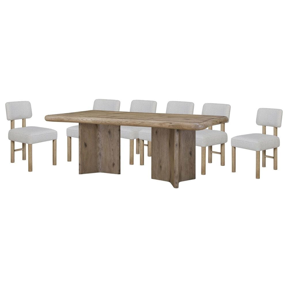 Sterling Timber Pagosa 7-Piece Rectangular Dining Set in Knotty Oak, , large