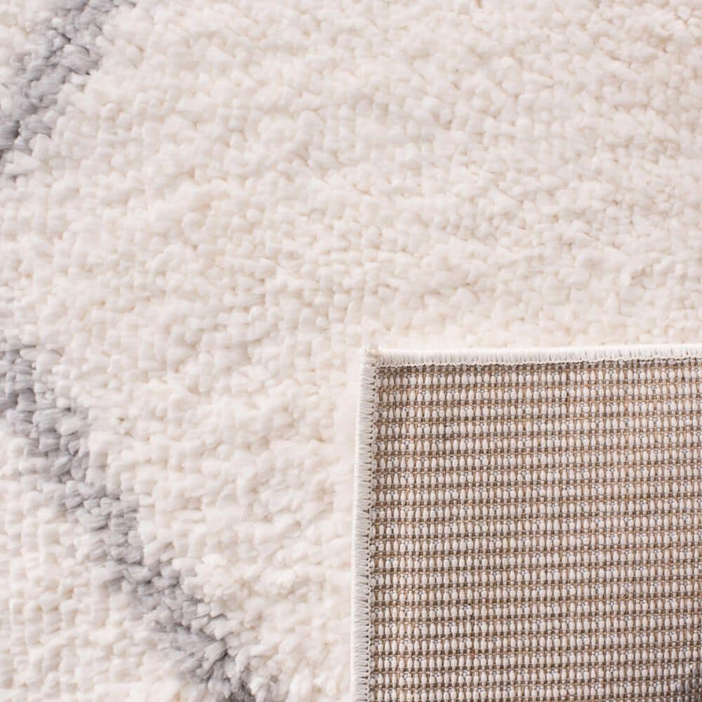 Safavieh Parma Shag PMA515A 3&#39; Square Cream and Grey Area Rug, , large