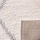 Safavieh Parma Shag PMA515A 3" Square Cream and Grey Area Rug, , large