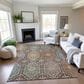 Dalyn Rug Company Silk Road Chocolate, Ivory, Gold, Copper, Gray, Taupe and Blue 10" x 14" Area Rug, , large