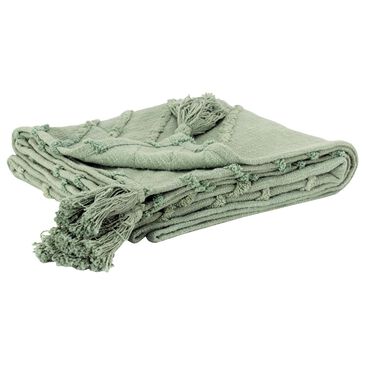Rizzy Home 50" x 60" Geometric Throw in Green, , large