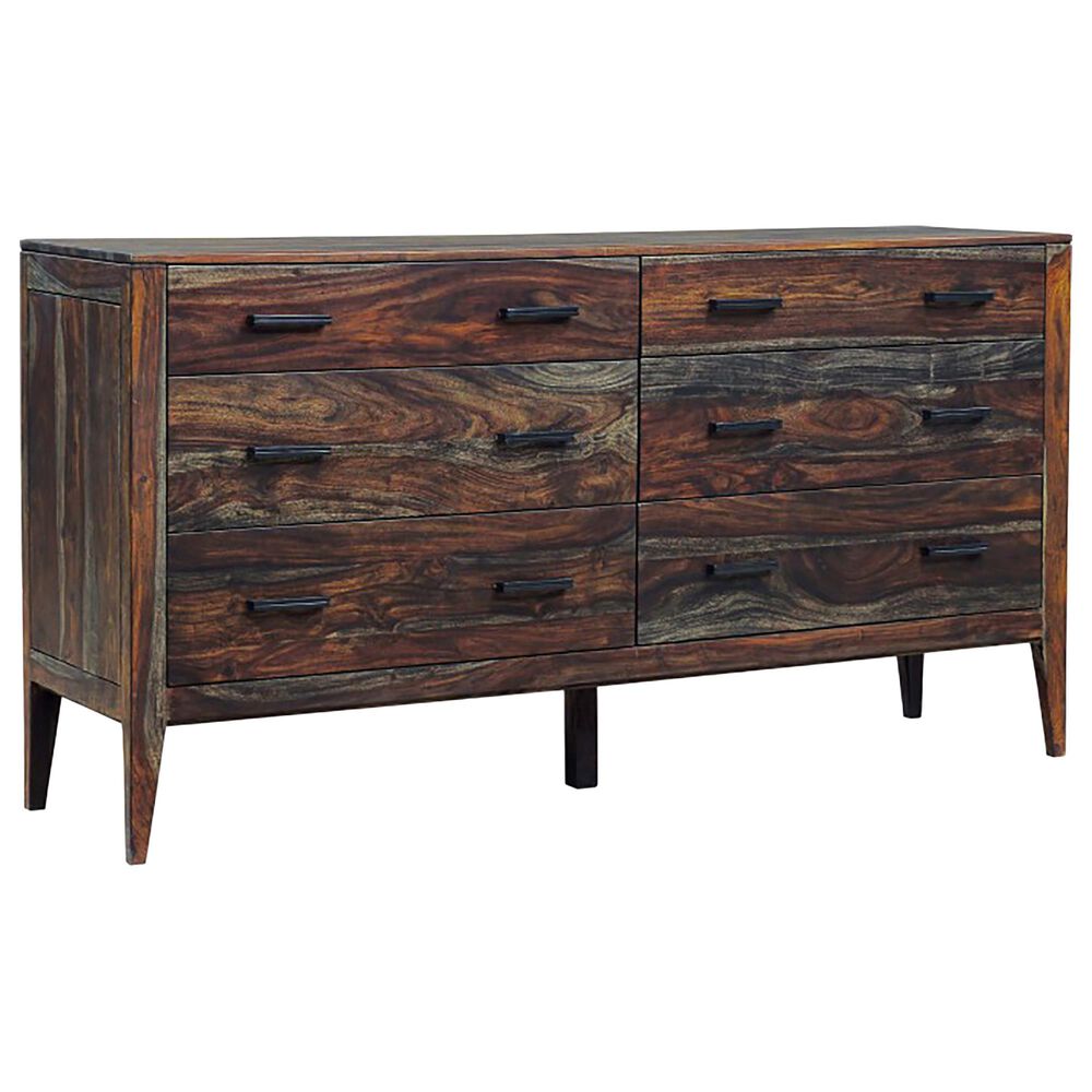 Porter Design Fall River 6 Drawer Dresser in Brown and Gray, , large