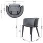 Hearth and Haven Milan Outdoor Dining Chair in Black (Set of 2), , large