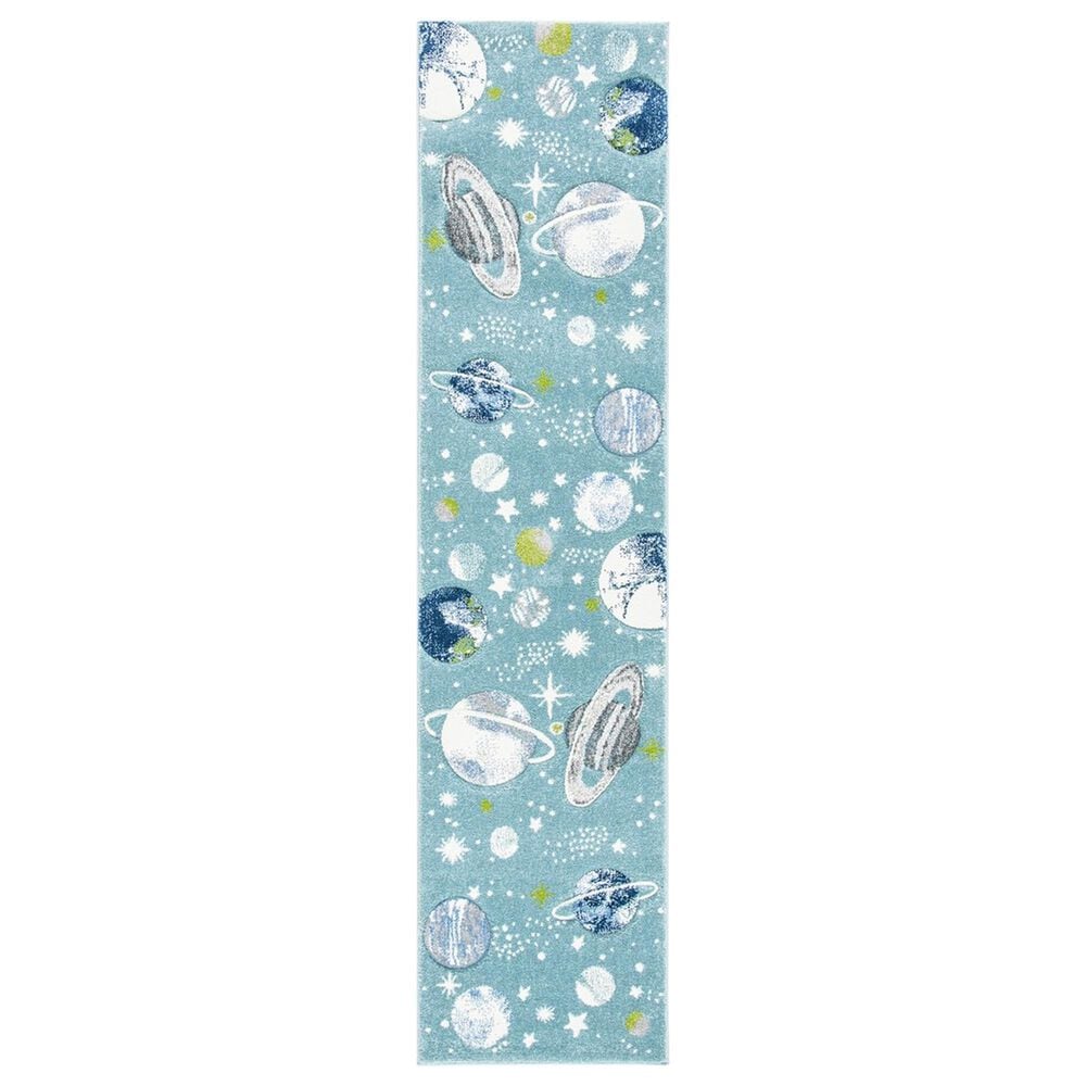 Safavieh Carousel 2"3" x 6" Teal and Ivory Kids Runner, , large