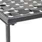Hearth and Haven Luna Outdoor Metal Coffee Table with Lattice Top in Black, , large