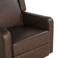 Lifestyle Solutions Emerson Manual Swivel Rocker Recliner in Brown, , large