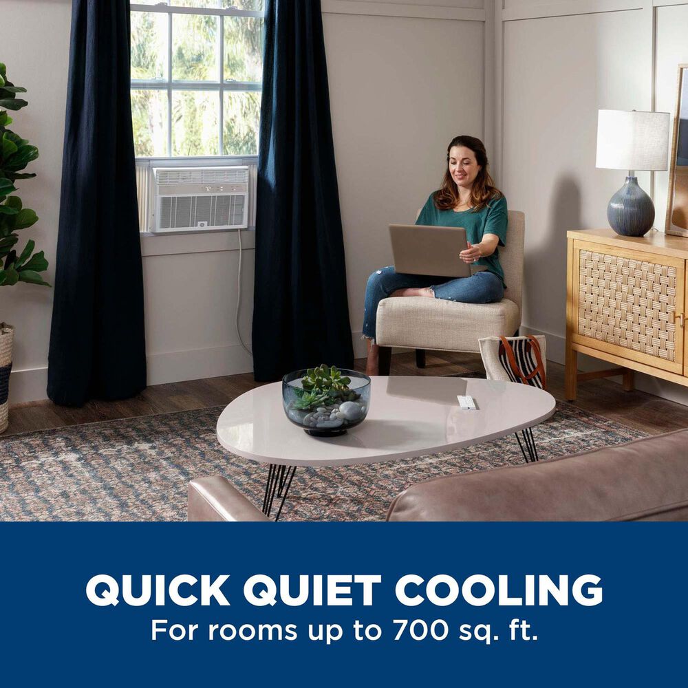 GE Appliances 12000 BTU Smart Electronic Window Air Conditioner with Eco Mode in White, , large