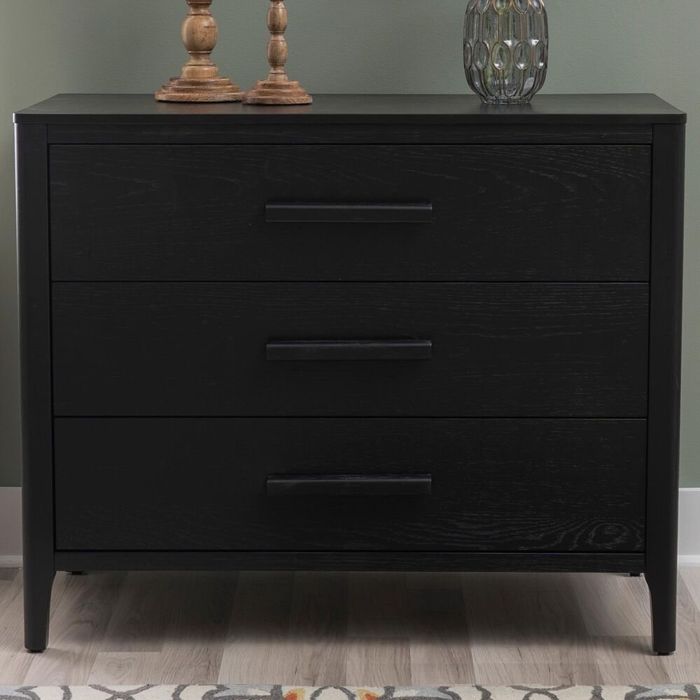 Linon Home Decor Wilcox 3-Drawer Dresser in Black, , large