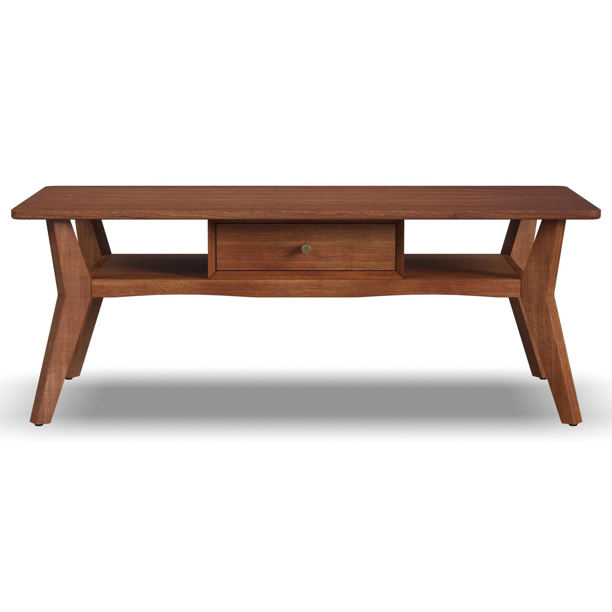 Flexsteel Ludwig 1-Drawer Coffee Table in Walnut