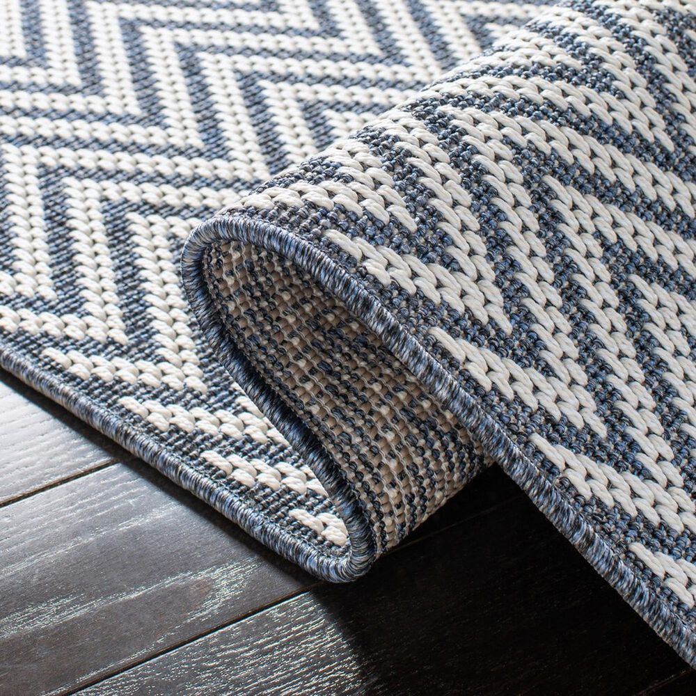 Safavieh Bermuda 2&#39; x 8&#39; Blue and Creme Indoor/Outdoor Area Performance Rug, , large