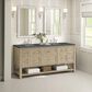 James Martin Vanities Breckenridge 72" Double Vanity in Whitewashed Oak with 3 cm Parisien Bleu Quartz Top, , large