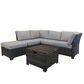 Global Note Collections South Isle 6-Piece Sectional in Gray and Natural, , large