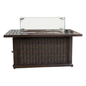 Venture South Hampton Rectangular Fire Pit in Mixed Black and Brown, , large