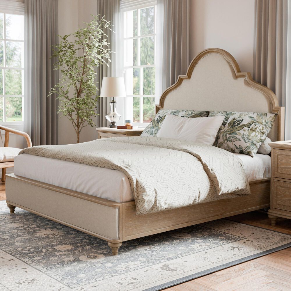 Furniture of America Lyris Queen Panel Bed in Rustic Oak, , large