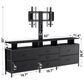 HOMLUX 63" 7-Drawer TV Stand with Adjustable TV Mount in Black Carbon Fiber, , large