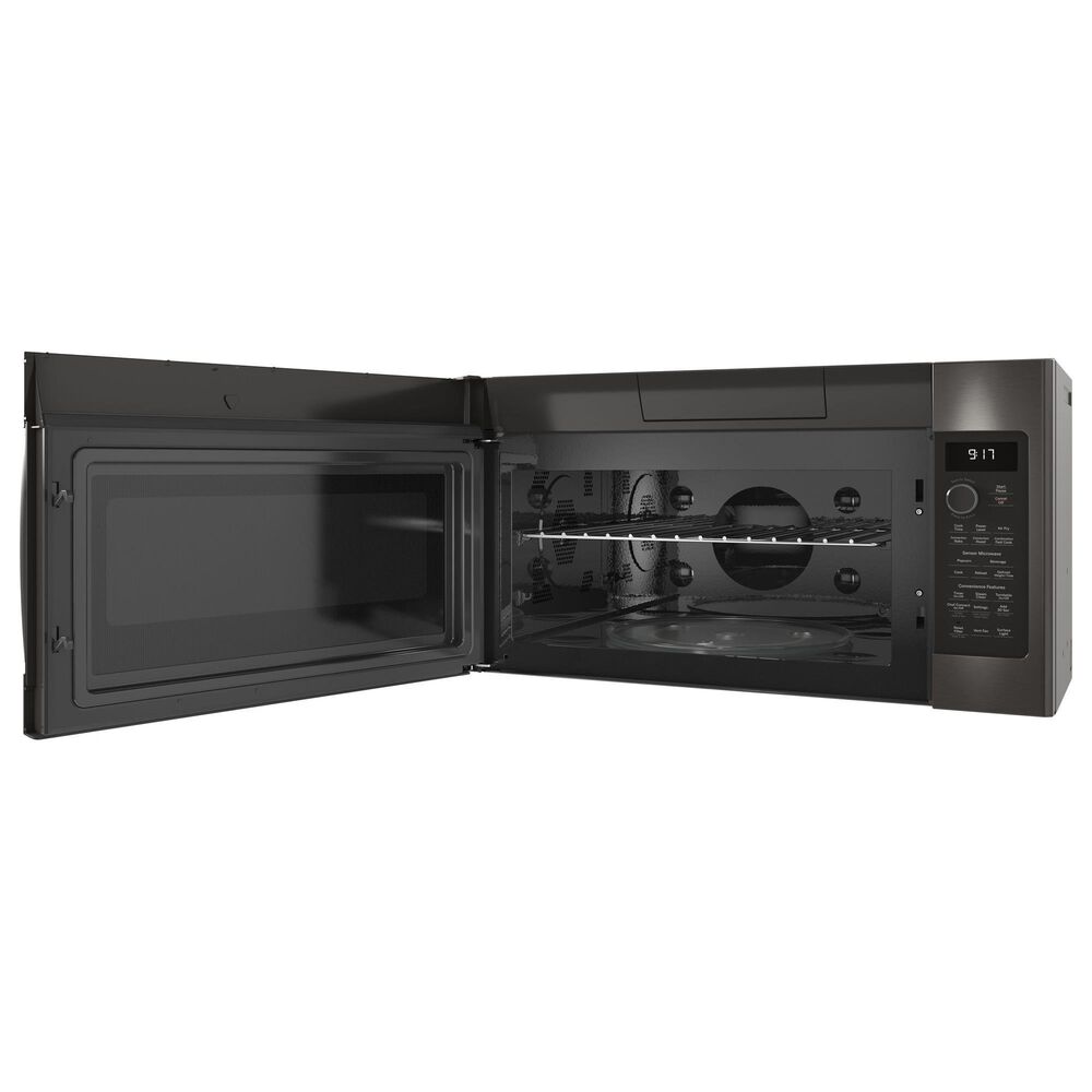 GE Profile 1.7 Cu. Ft. Convection OvertheRange Microwave Oven in Black Stainless Steel NFM