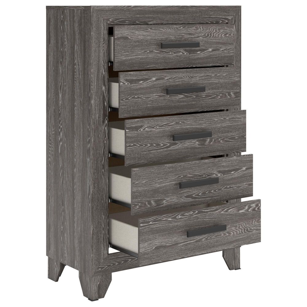Ashley Sylveri 5-Drawer Chest in Gray, , large