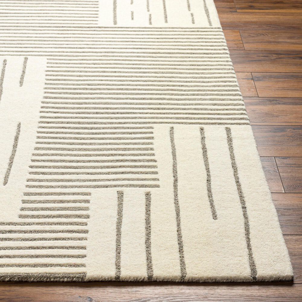 Surya Brook BKO2311 2&#39; x 3&#39; Charcoal and Beige Area Rug, , large