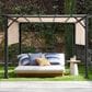 Sunwell Garden 10" x 10" Outdoor Metal Pergola with Canopy Shades in Beige, , large