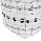 India House 18" Fringe Pouf in Black and White, , large
